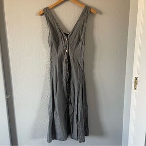 Viola Borghi | Dresses | Viola Borghi Linen Midi Dress Size Large White  Cotton Eyelet Hem | Poshmark